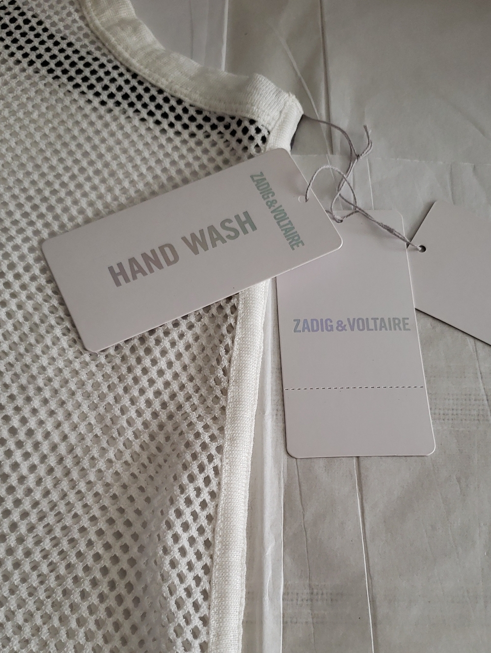 Zadig & Voltaire NEW Weep Fishnet Tank Top Women's M - Picture 8 of 15